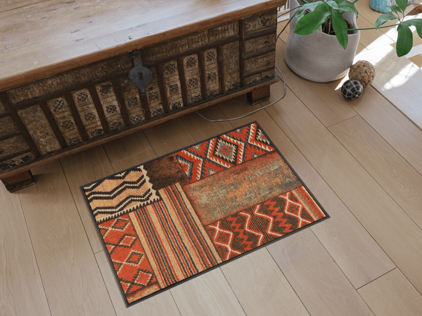 Fußmatte 50 x 75 cm Native Pattern orange