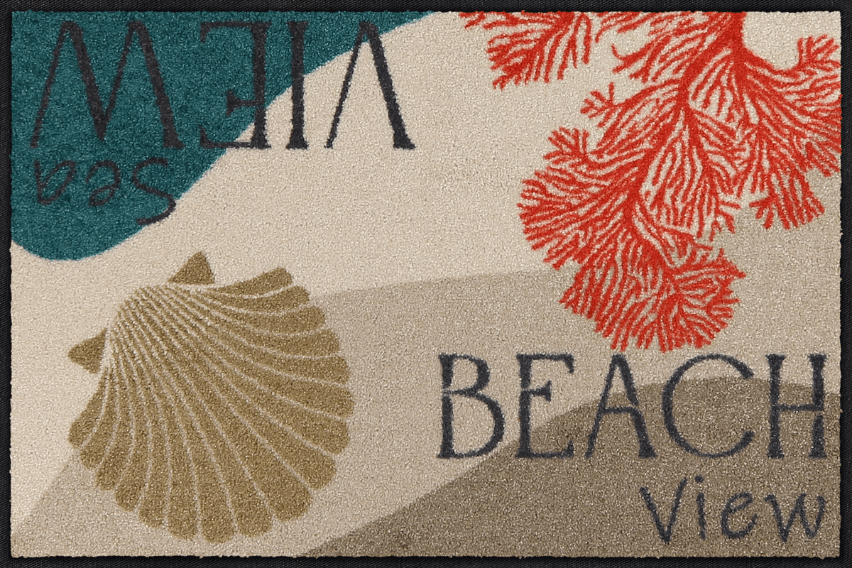 Fußmatte 50 x 75 cm Sea and Beach beige