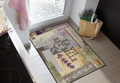 Fußmatte 75x120 La vie est belle lila