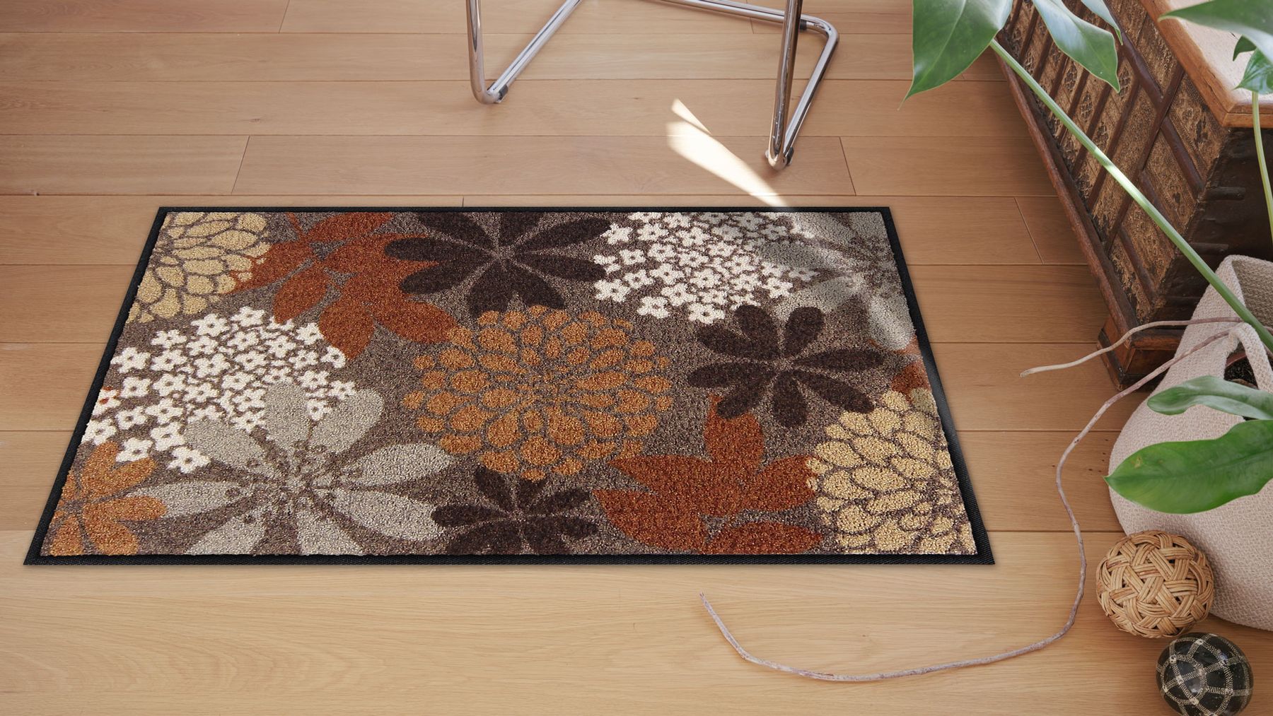 Fußmatte Autumn Leaves mocca 050x075