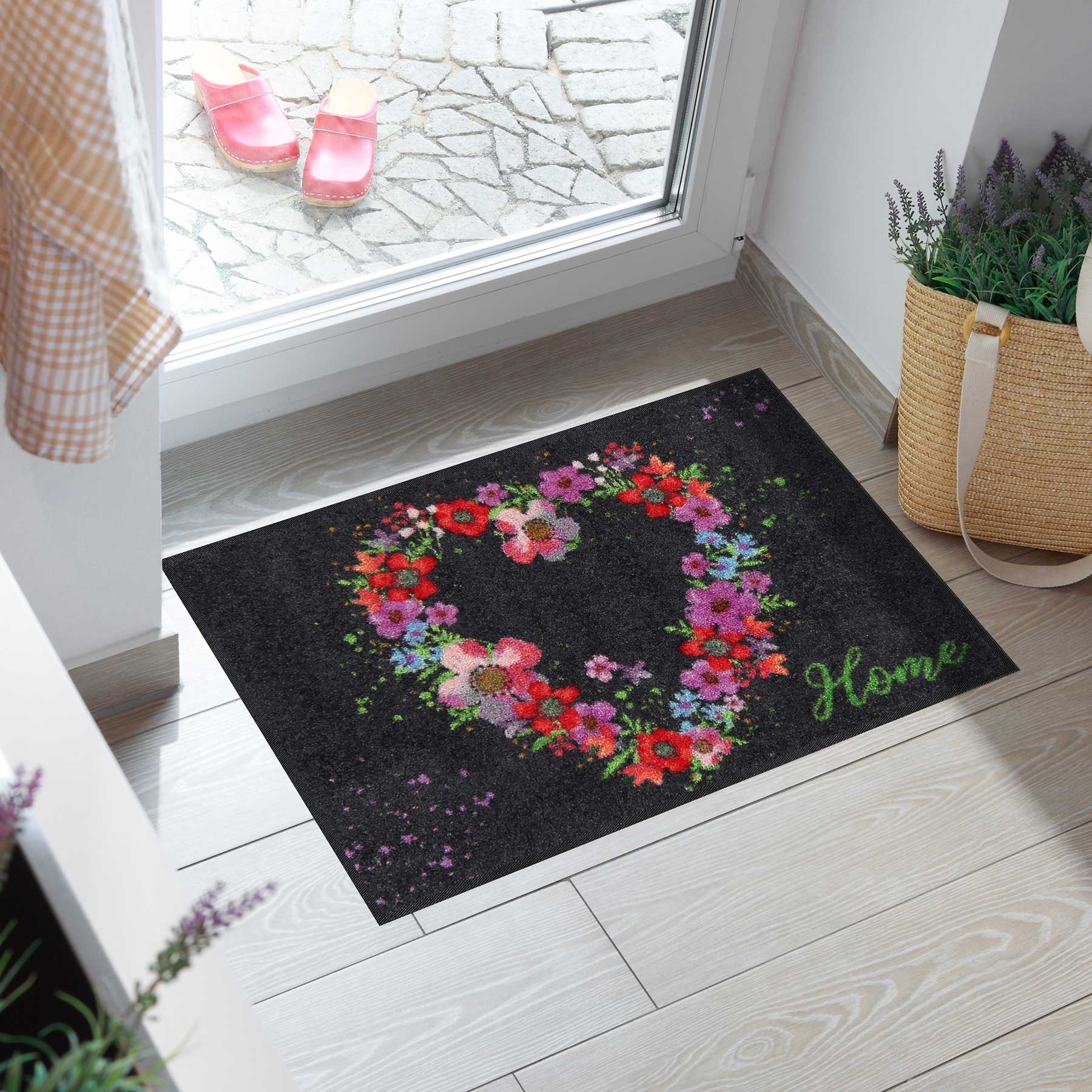 Fußmatte 50x75 Blossom Heart Home anthrazit