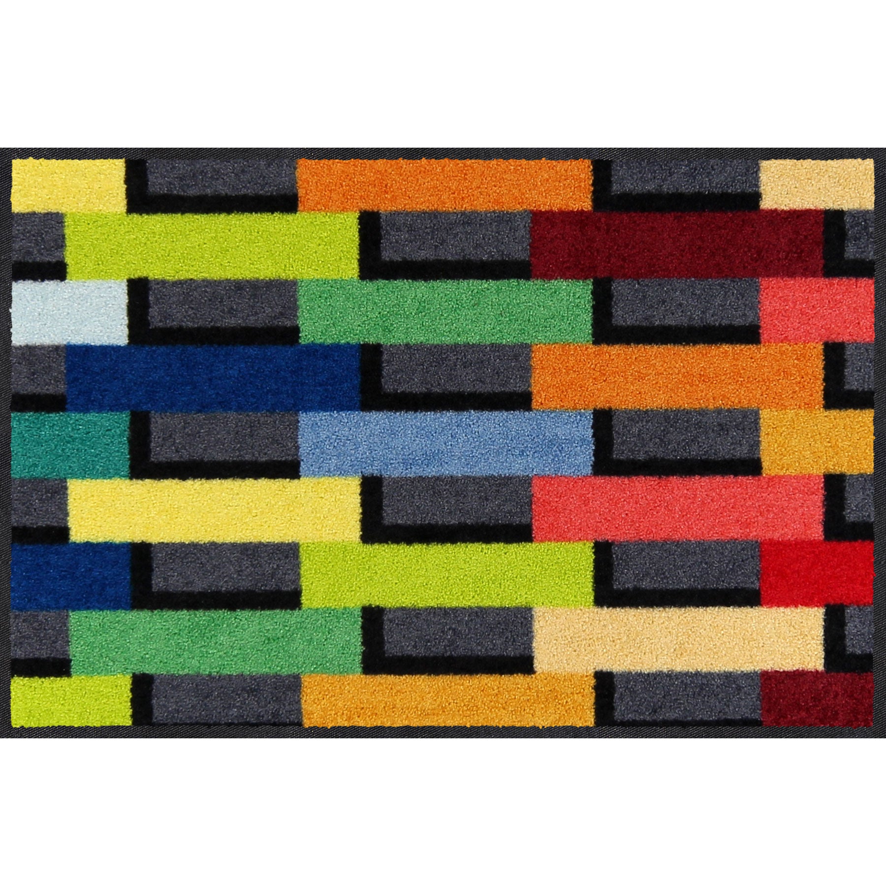 Fußmatte 50 x 75 cm Colourful Bricks mehrfarbig