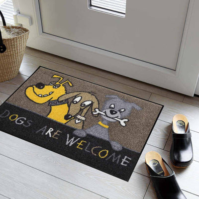 Fußmatte 50x75 DogsAre Welcome braun