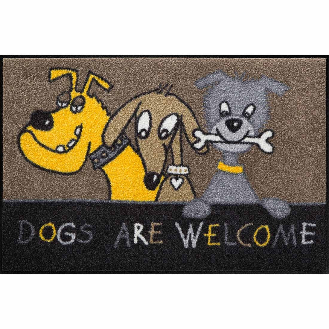 Fußmatte 50x75 DogsAre Welcome braun