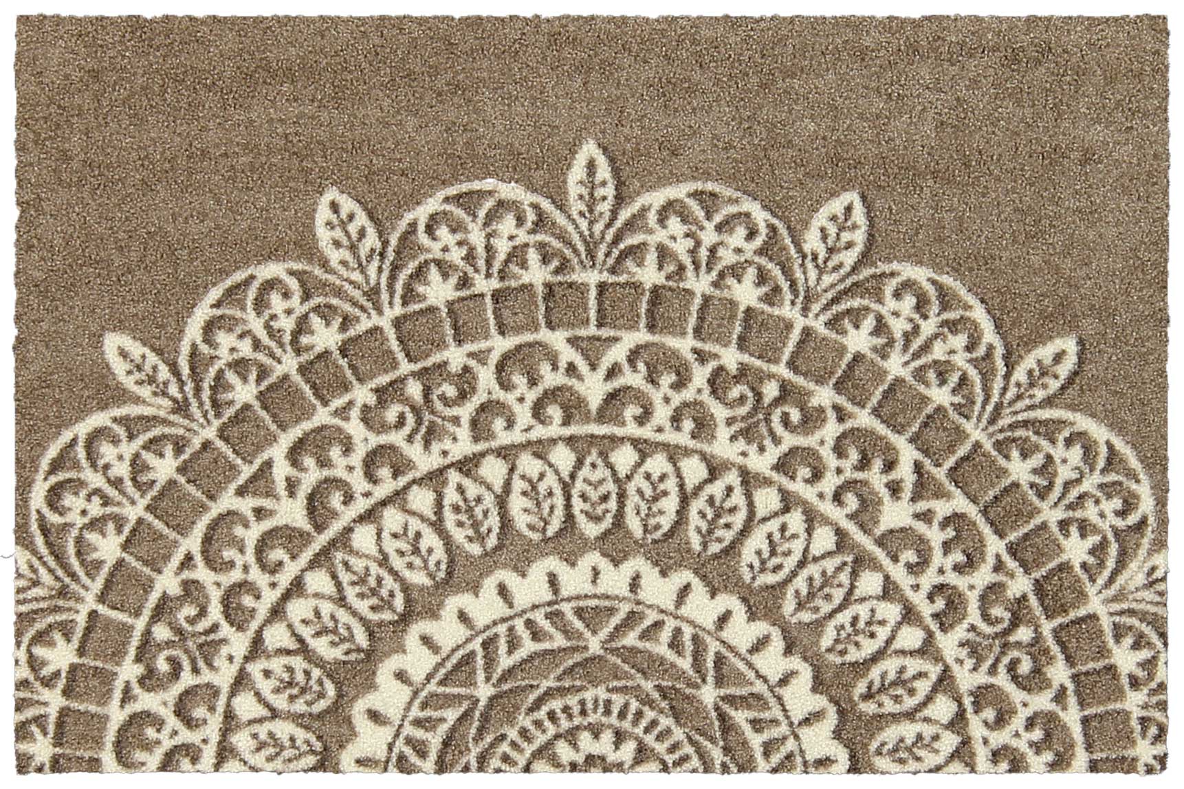 Fußmatte 50 x 75 cm Elena taupe beige randlos