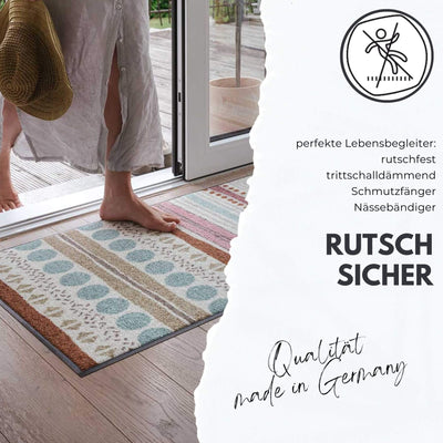 Fußmatte 50x75 Rainbow Chicken petrol grün