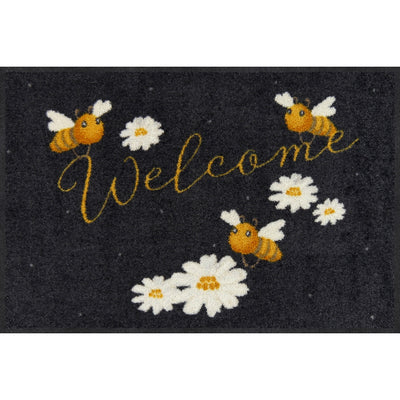 Fußmatte 50x75 Welcome Bees anthrazit