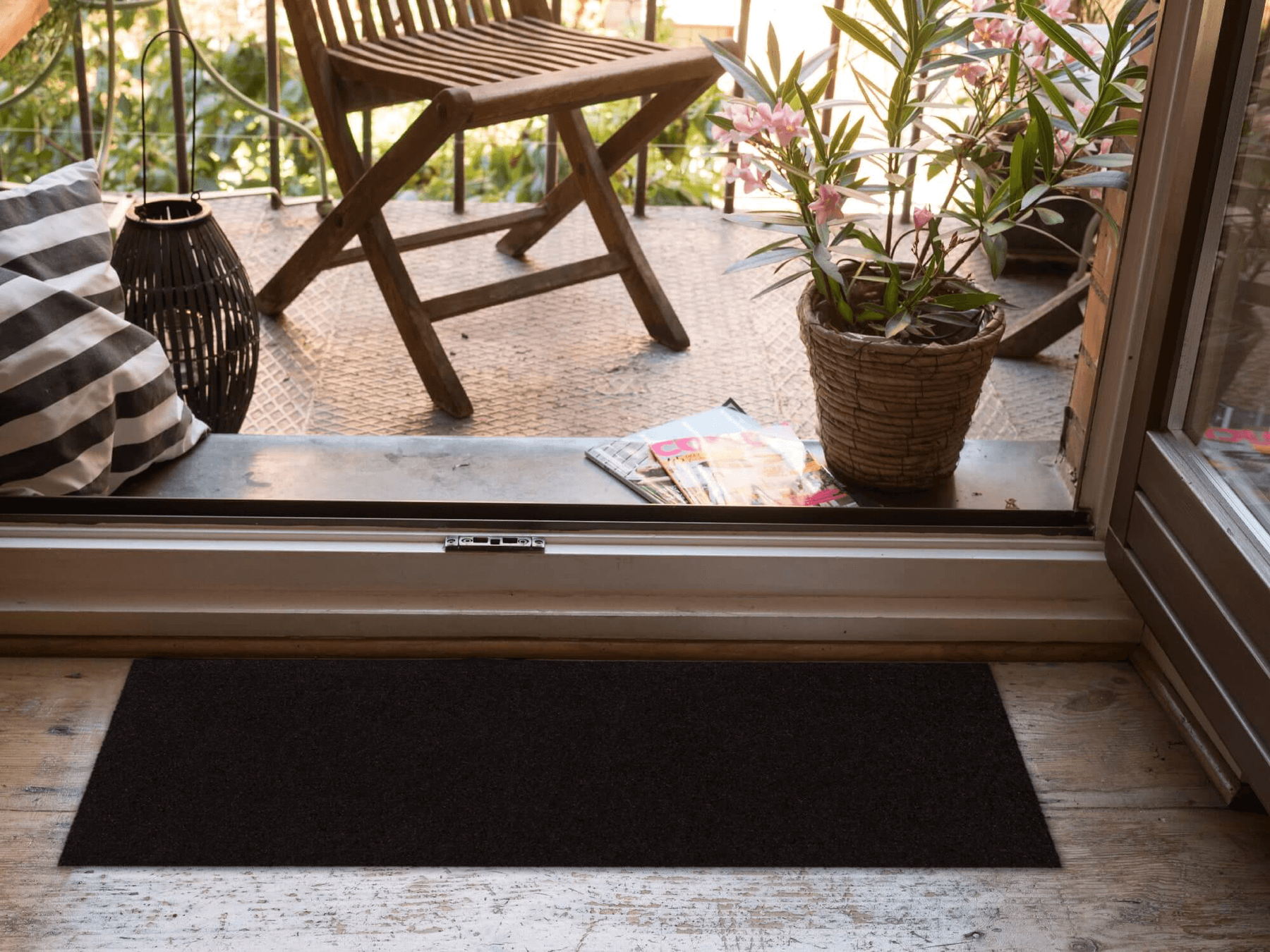 Läufer klein 30x100 Uni Schwarz schwarz