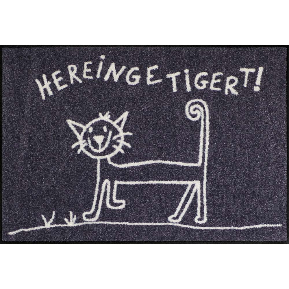 Fußmatte 50x75 Hereingetigert grau