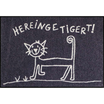 Fußmatte 50x75 Hereingetigert grau