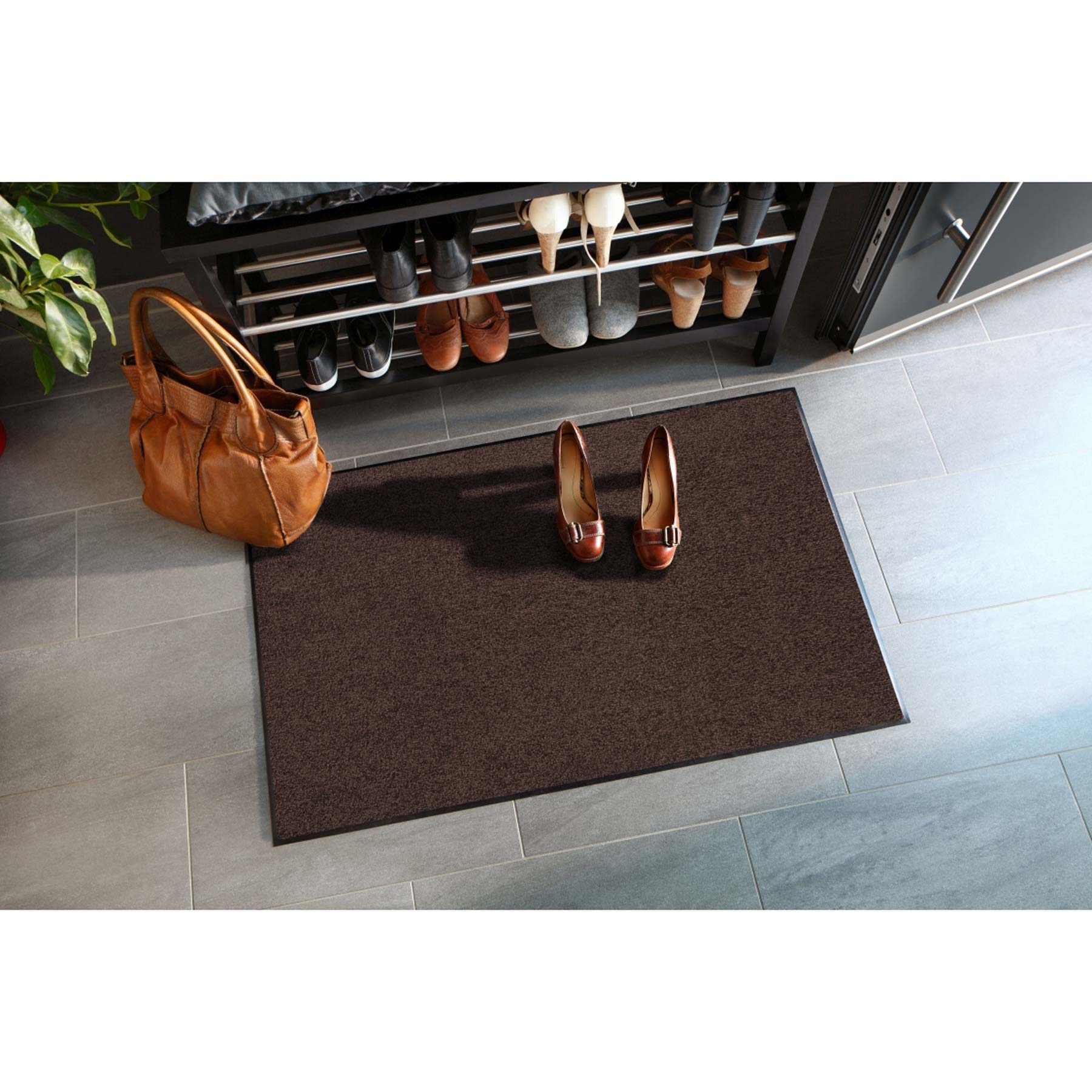 Fußmatte 50x75 Uni Schokobraun braun