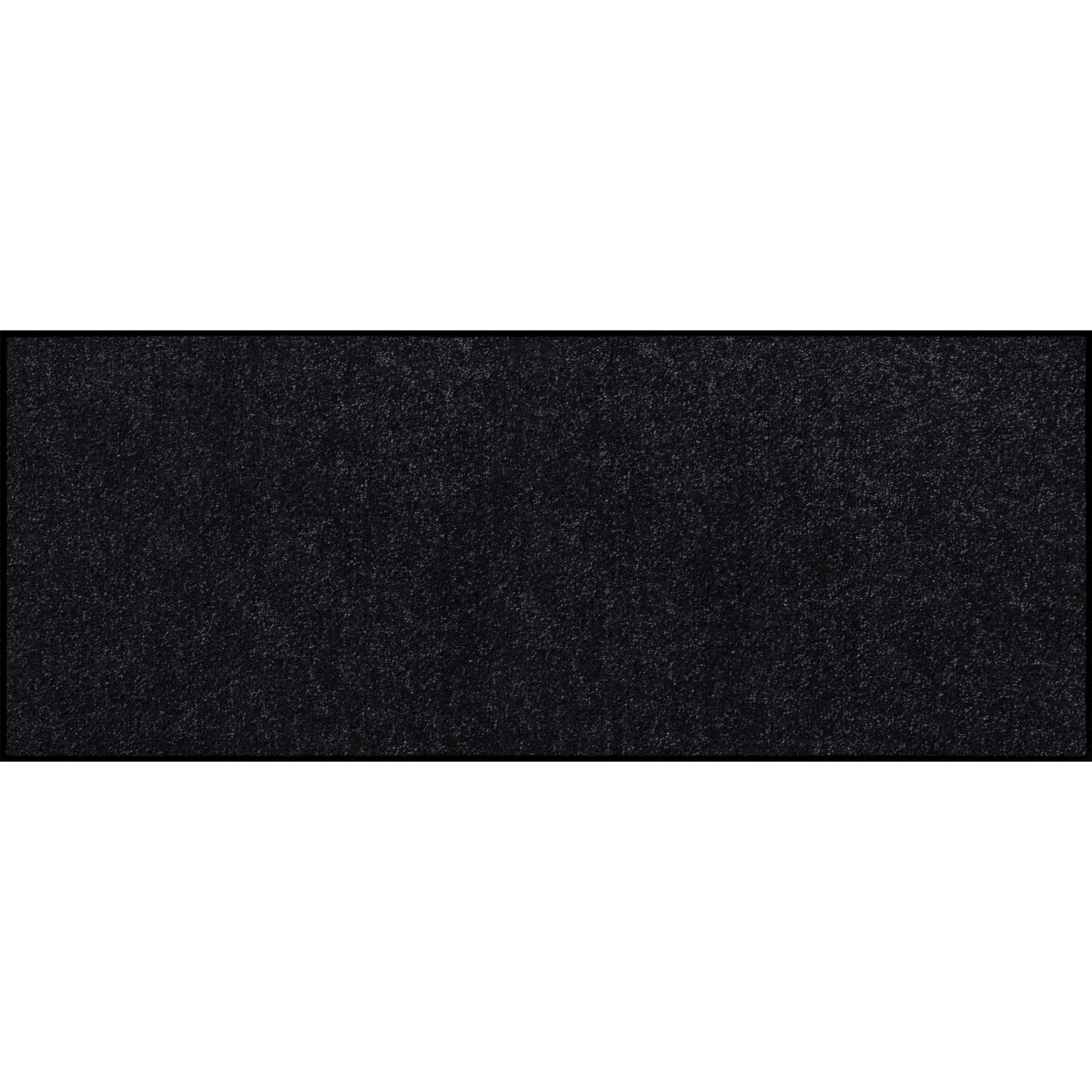 Teppichläufer 75x190 Uni Schwarz schwarz