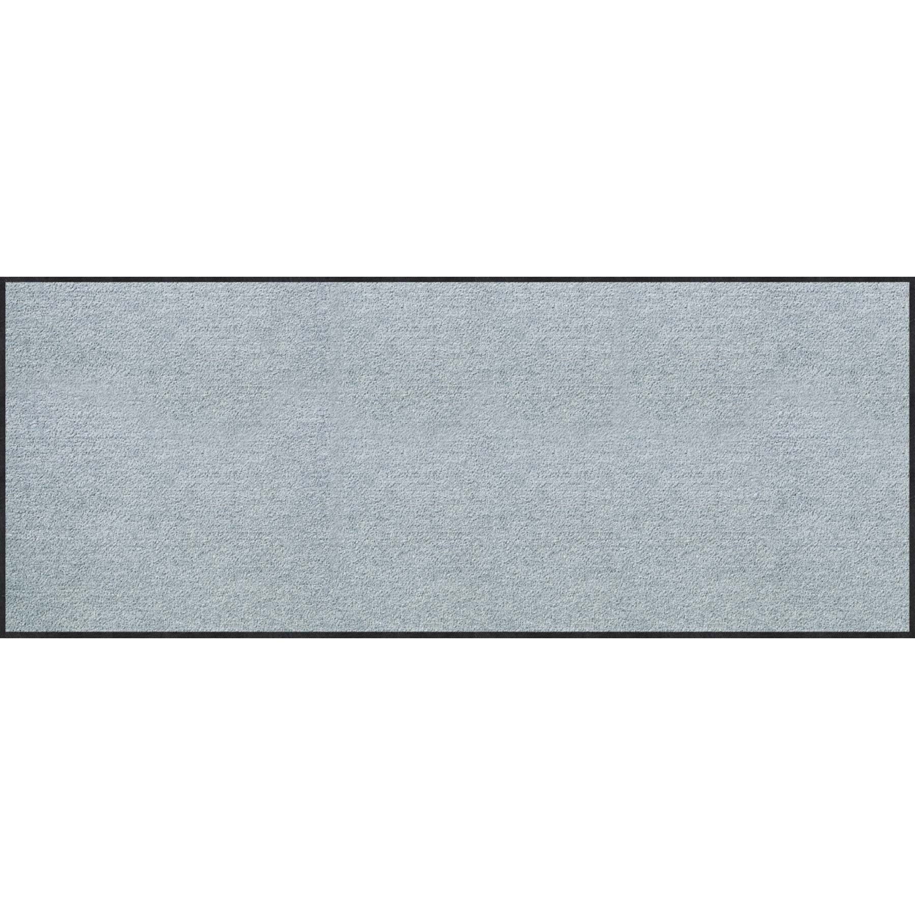 Teppichläufer 75x190 Uni Silbergrau grau