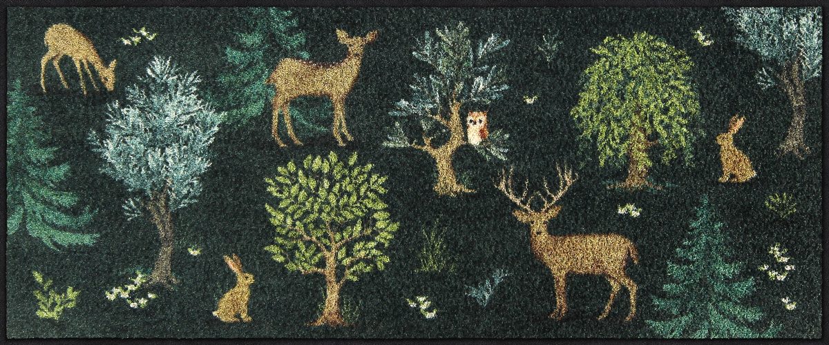 Läufer 50x120  Forest Moments Dunkelgrün