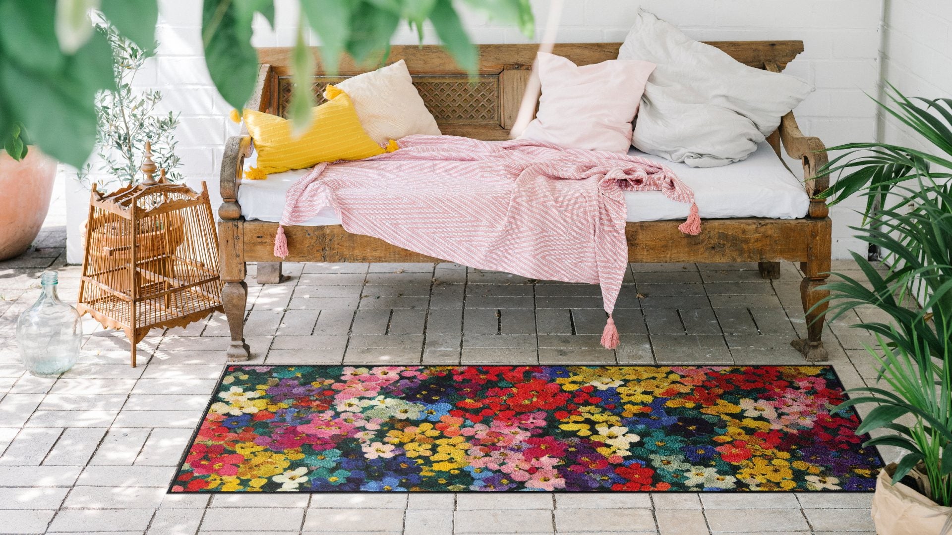 Läufer 75x190  Mille Fleurs Anthrazit