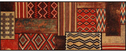 Teppichläufer 75 x 190 cm Native Pattern orange