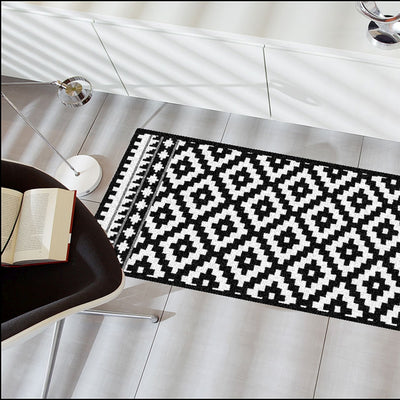 Teppichläufer 60x180 Tabuk Black & White schwarz
