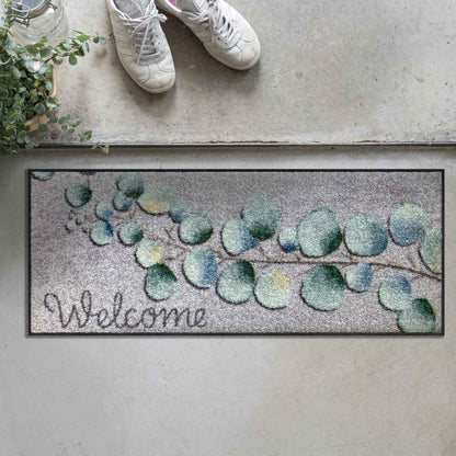 Fußabtreter klein 30x75 Eucalyptus Welcome grün