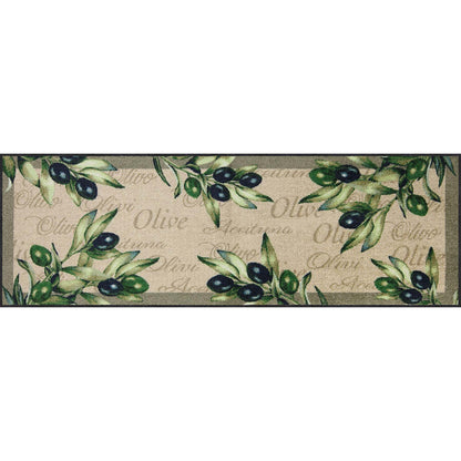 Teppichläufer 60x180 Olive Olivo Sauberlaufmatte beige