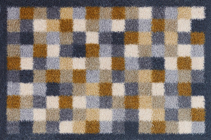 Fußmatte 40x60 Neutral Squares blau