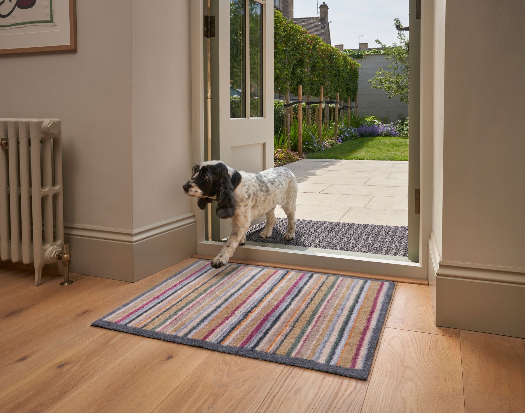 Fußmatte 60x85 Muted Stripe blau