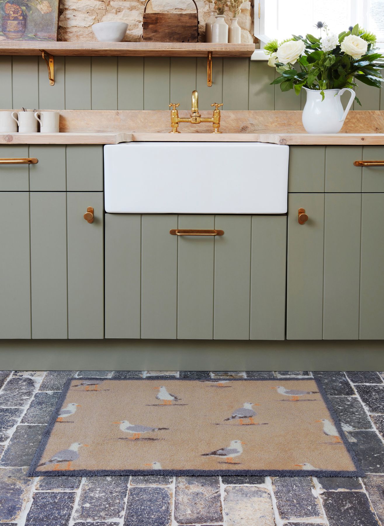 Fußmatte 60x85 Shore Birds Neutral Uni braun