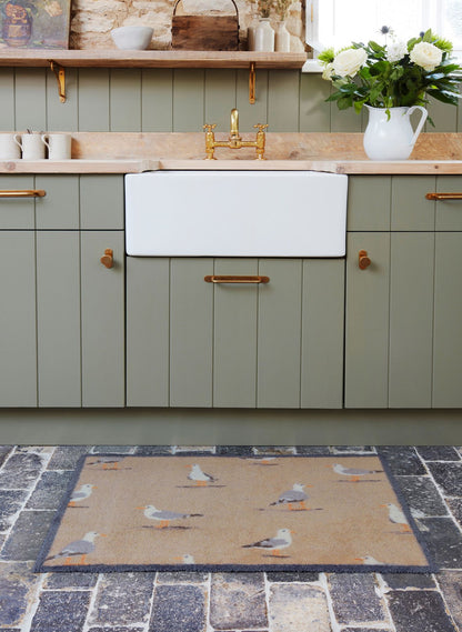 Fußmatte 60x85 Shore Birds Neutral Uni braun