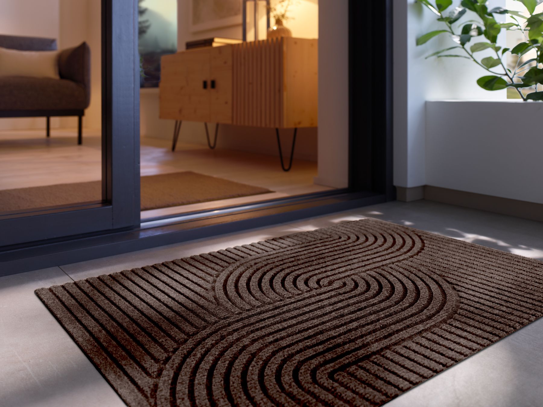 Fußmatte 60x90 Dune Loop dark brown