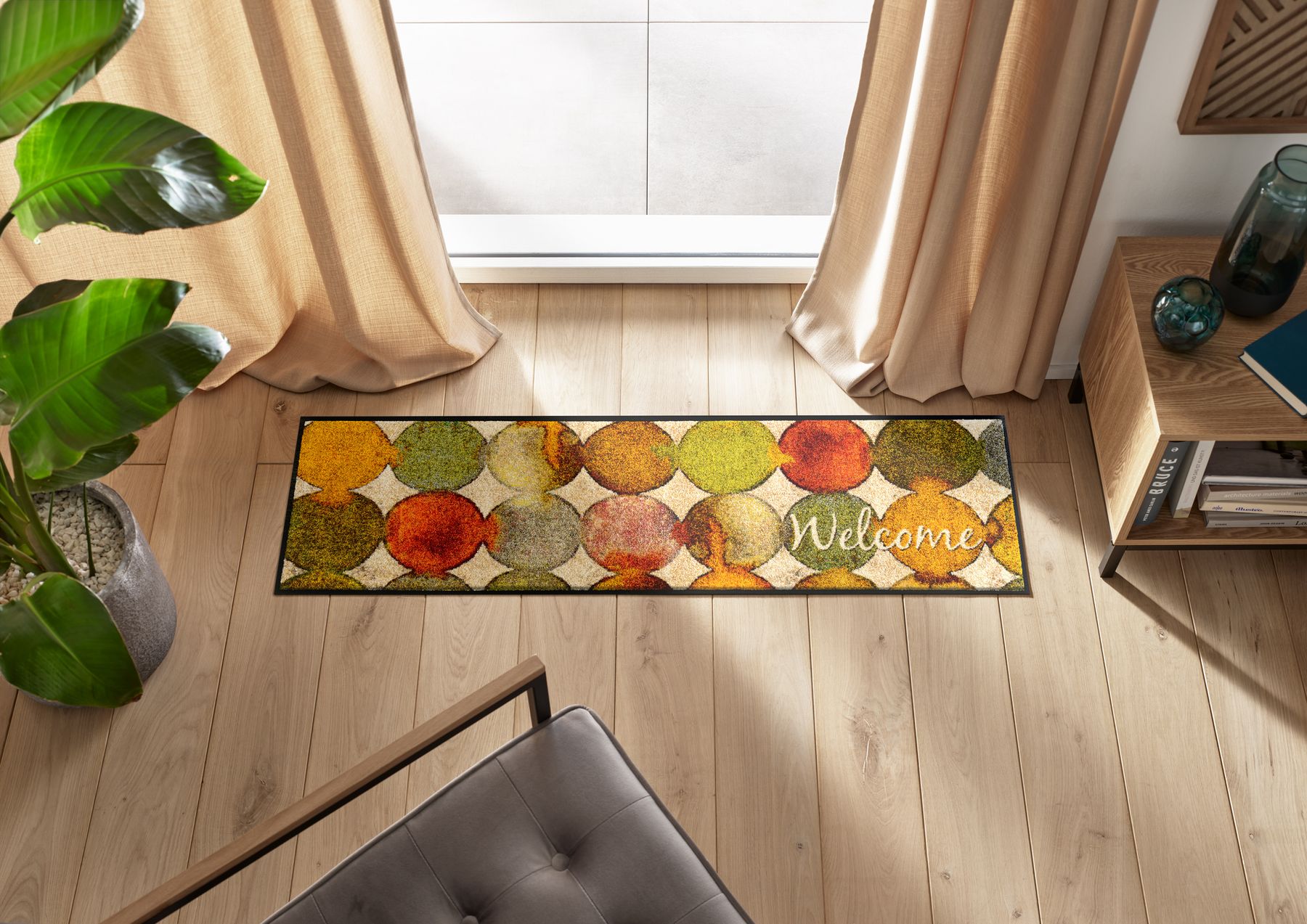 Fußabtreter klein 35x120 Charming Path grün