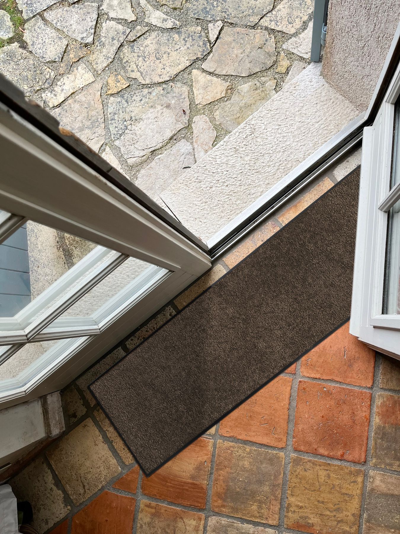 Fußabtreter klein 35x120 Espresso Brown braun