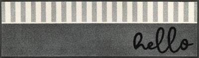 Läufer 35x120 Hello Stripes grau