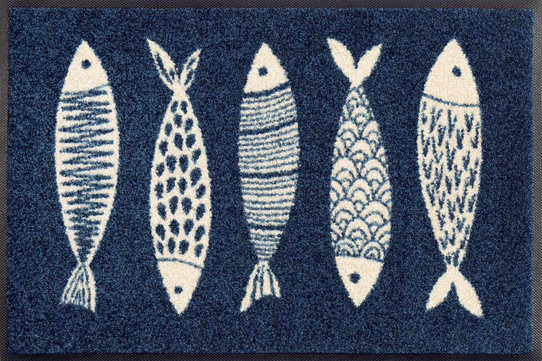 Fußmatte 40x60 Fish Tango blau