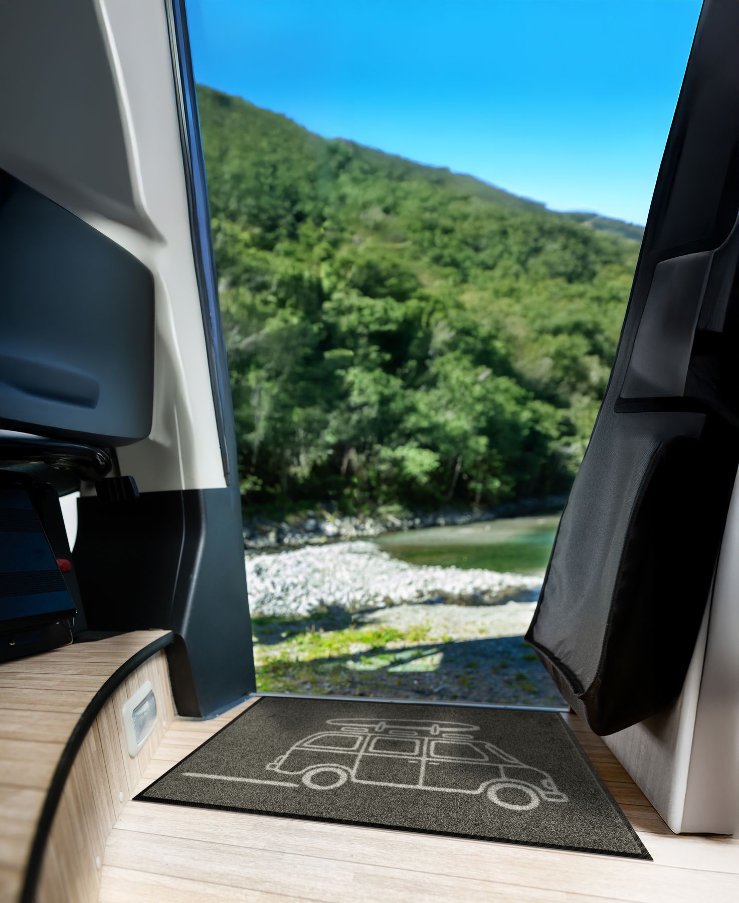 Fußmatte 40x60 Keep it Simple grey türkis