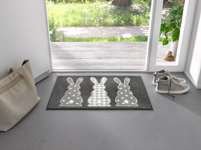 Fußmatte 50x75 Bunny Trio grau