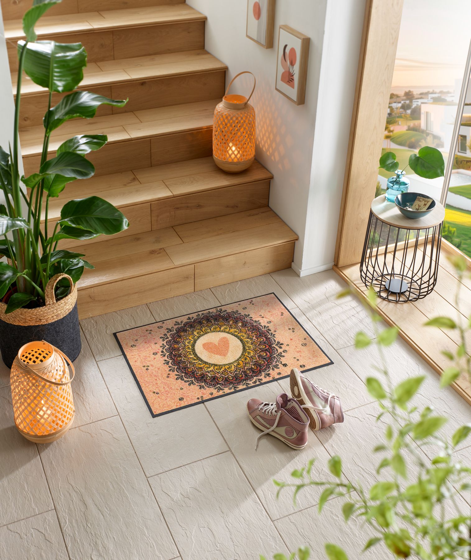 Fußmatte 50x75 Circle of Love rosa