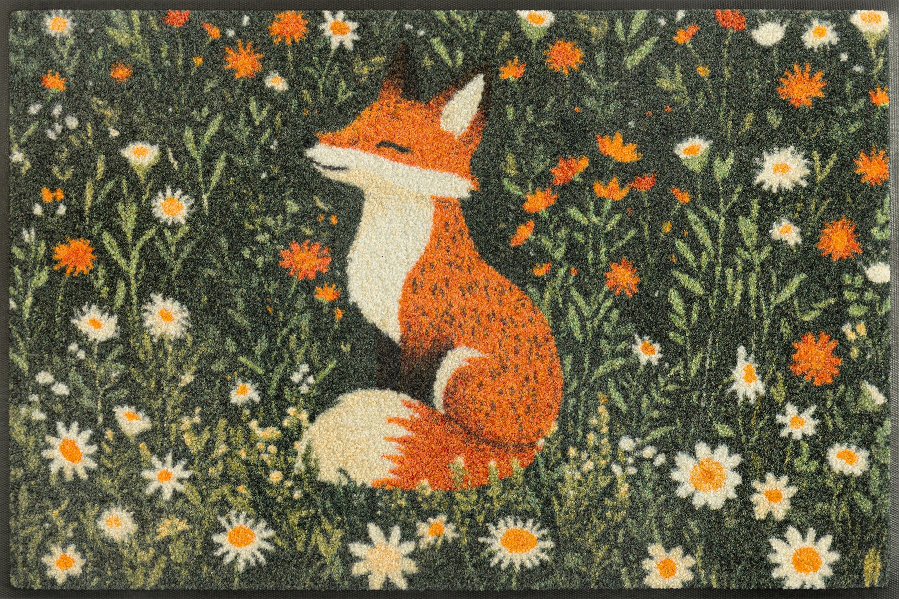 Fußmatte 50x75 Floral Fo/y grau