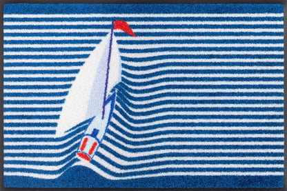Fußmatte 50x75 Sailing Boat blau