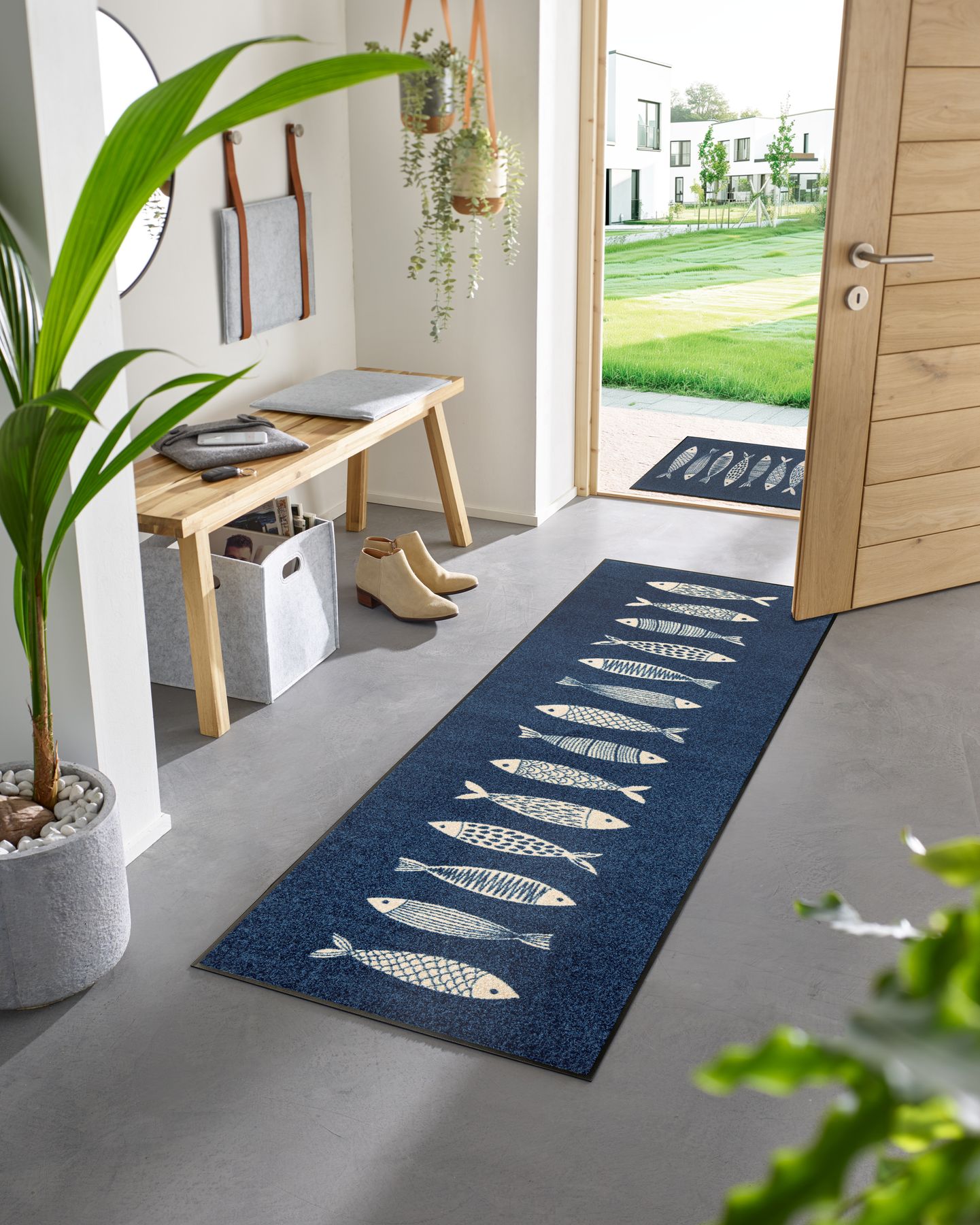 Fußmatte 60x180 Fish Tango grau