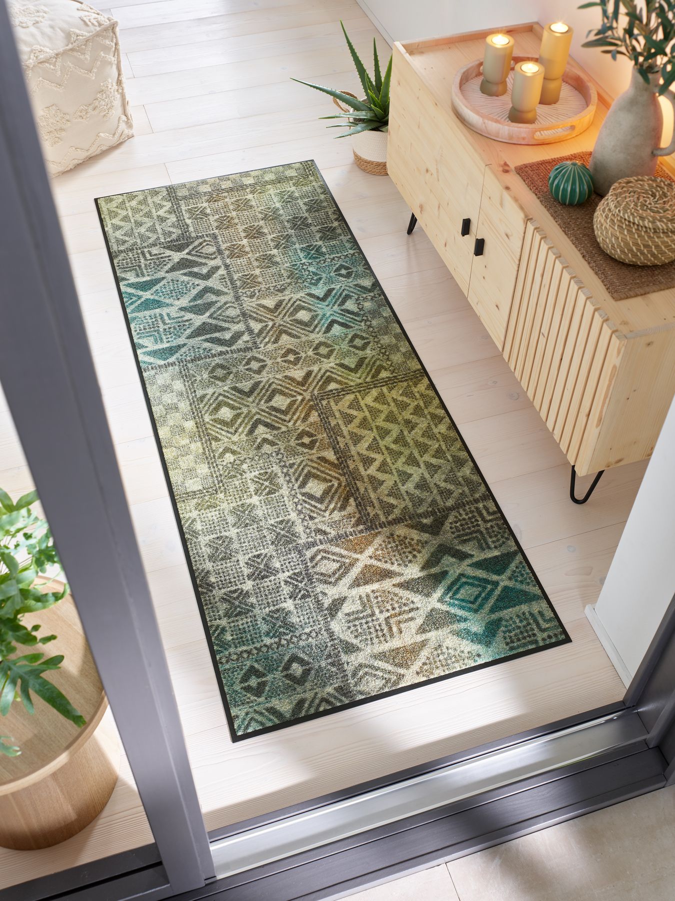 Läufer 75x190 Aztec Nomad grün