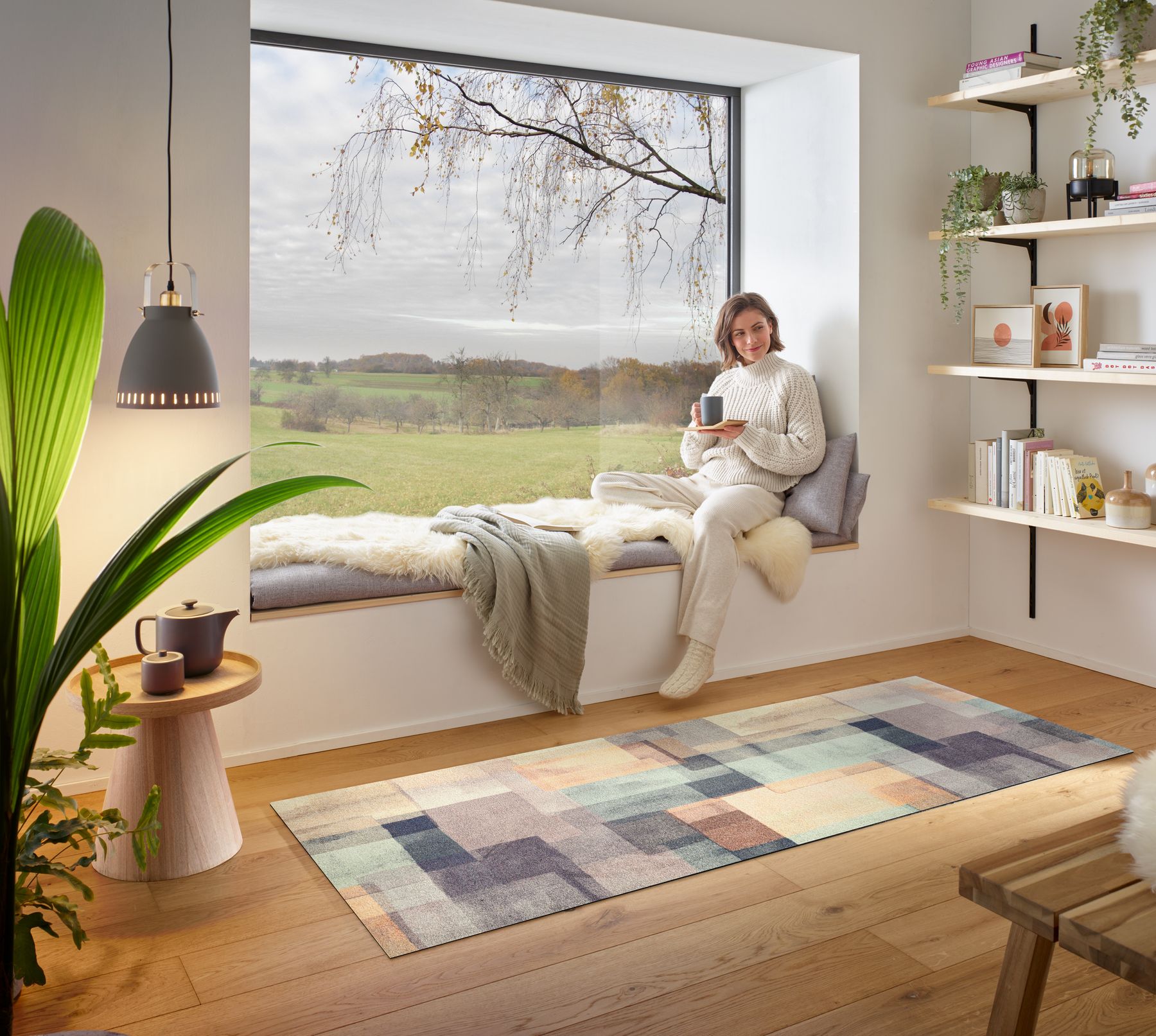 Fußmatte 80x200 Gentle Blocks gelb