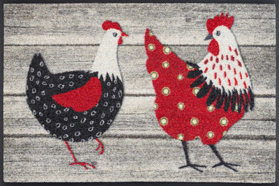 Fußmatte 40x60 Chicken Farm grau