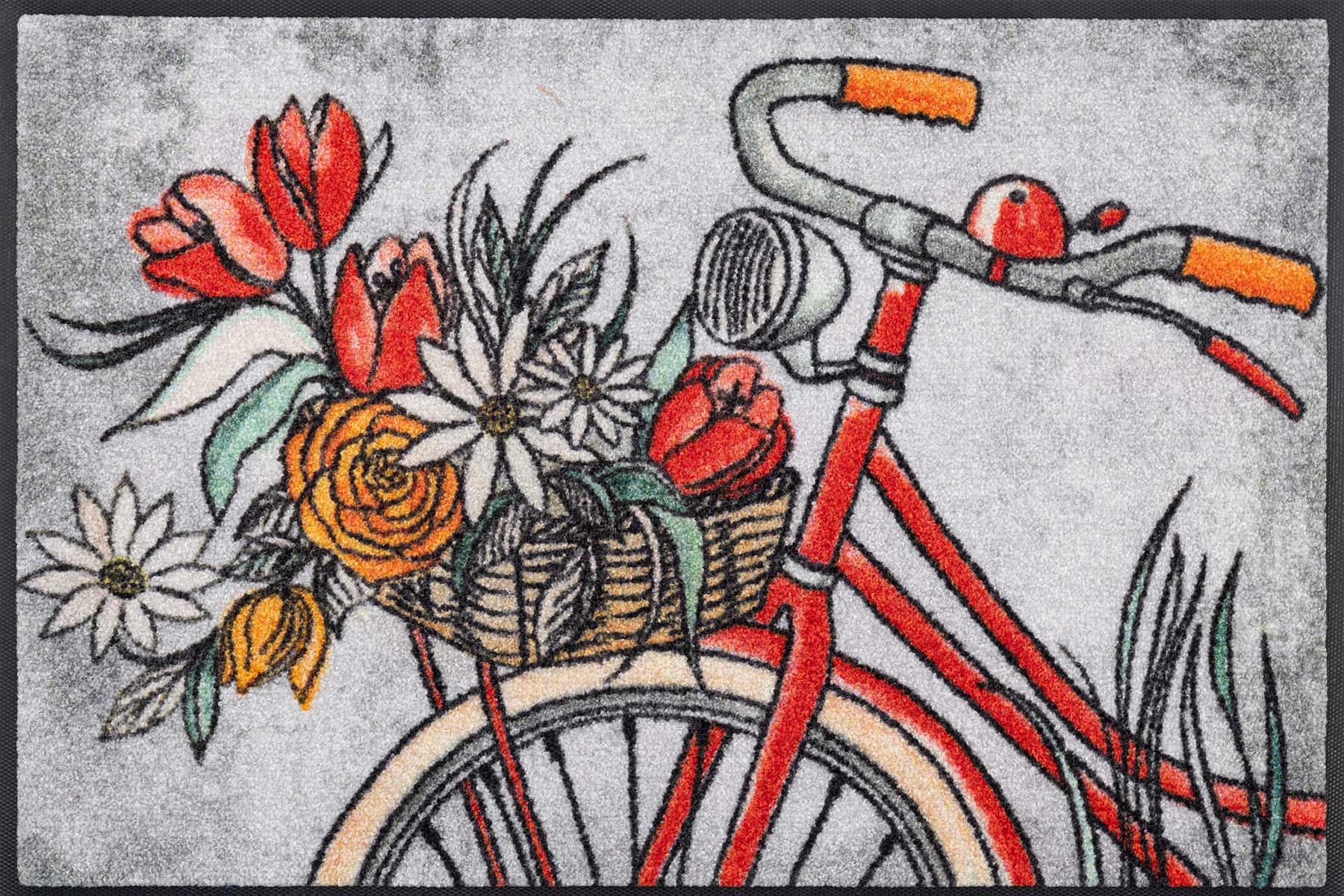Fußmatte 50x75 Flower Cruiser grau