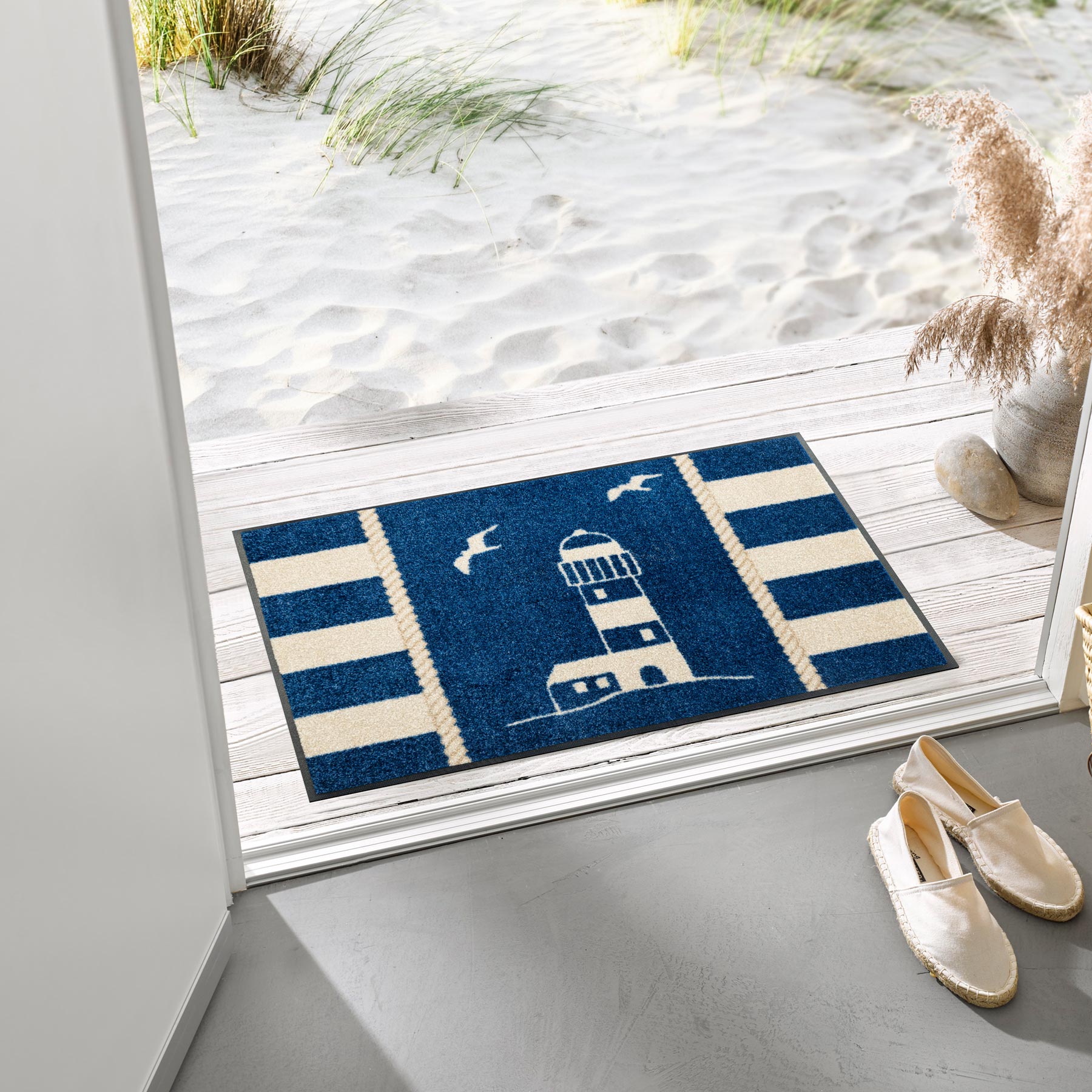 Fußmatte 50x75 Sea View blau