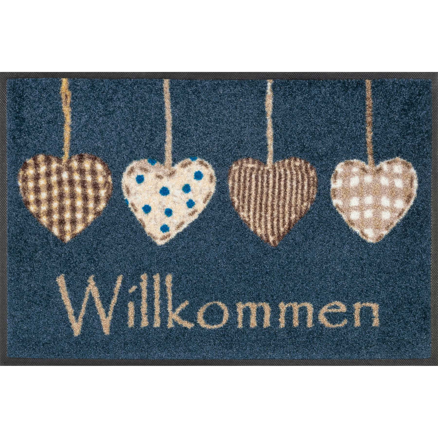 Fußmatte 40x60 Cottage Hearts blau
