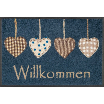 Fußmatte 40x60 Cottage Hearts blau