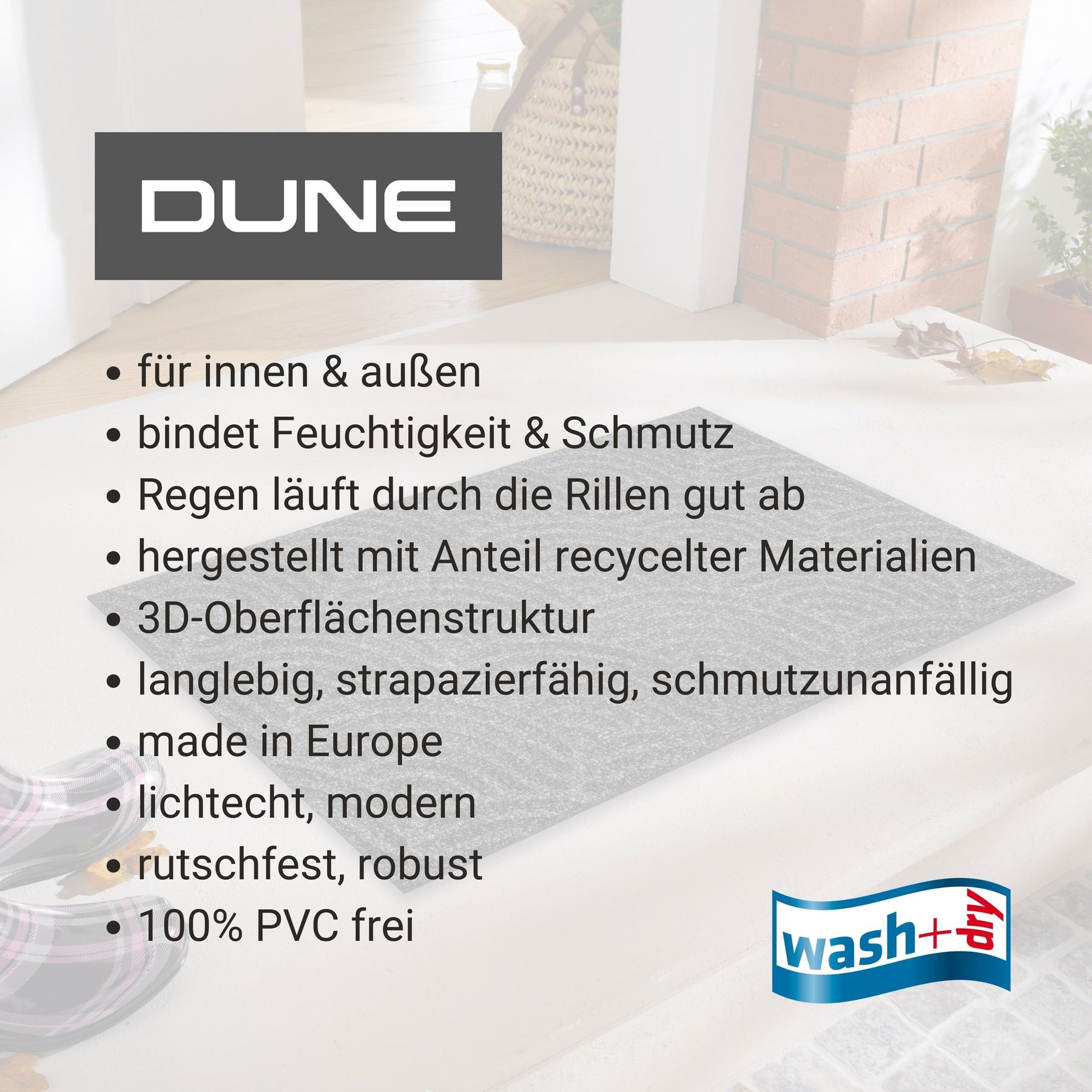 Fußmatte 45x75 Dune DUNE Stripes taupe