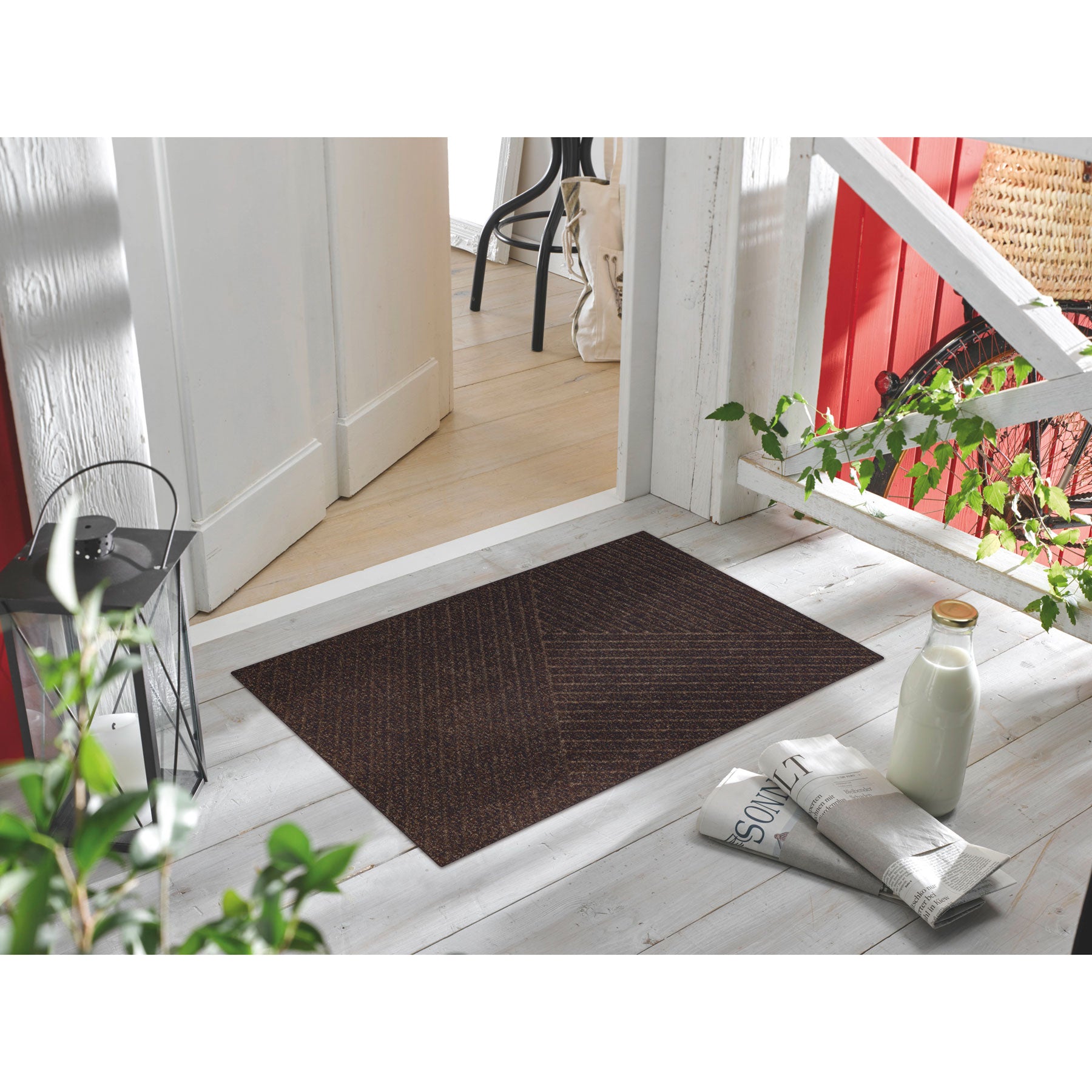 Fußmatte 45x75 Dune DUNE Stripes dark brown braun