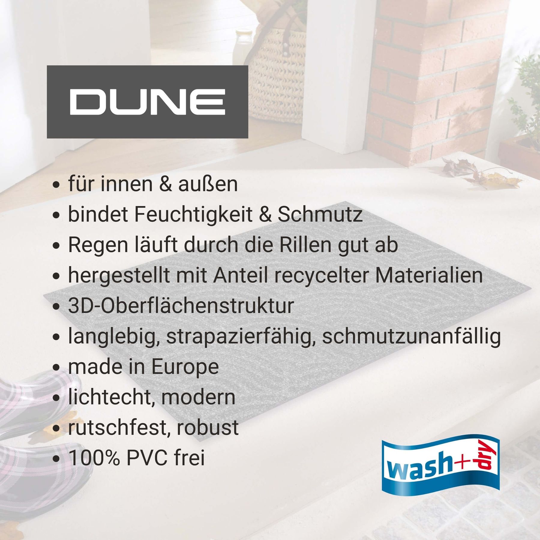 Fußmatte 60x90 Dune DUNE Waves dark brown braun