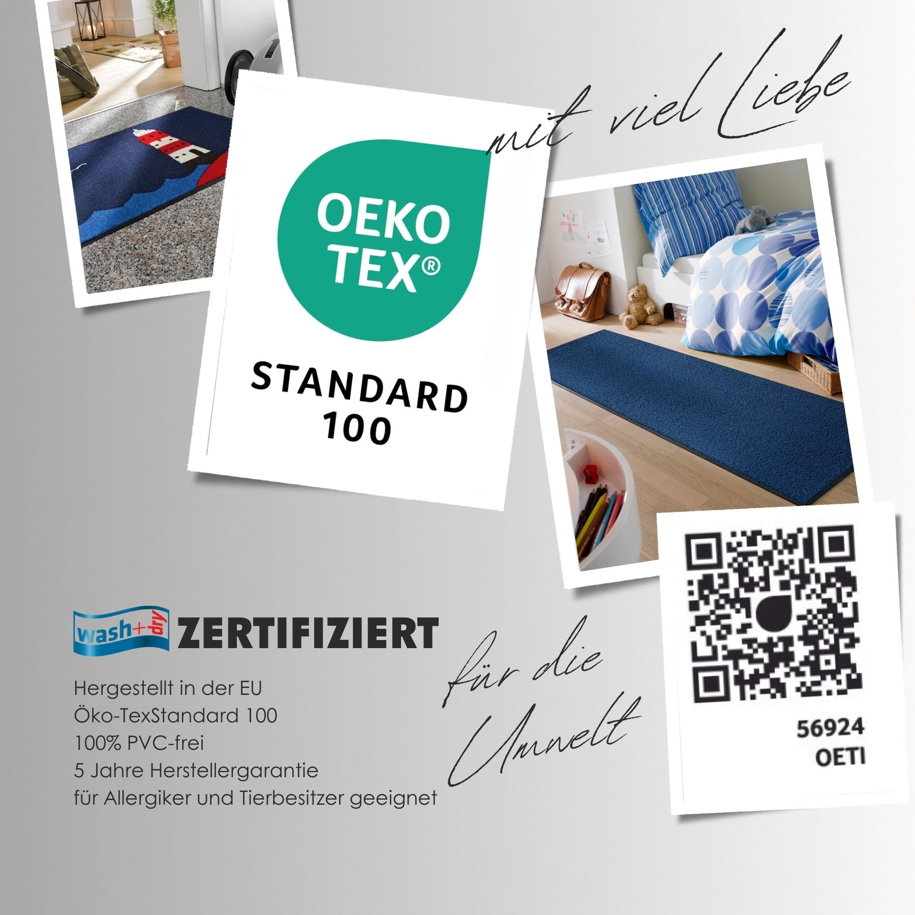 Fußmatte 50x75 Family @ Home anthrazit