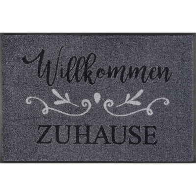 Fußmatte 50x75 Willkommen Zuhause anthrazit